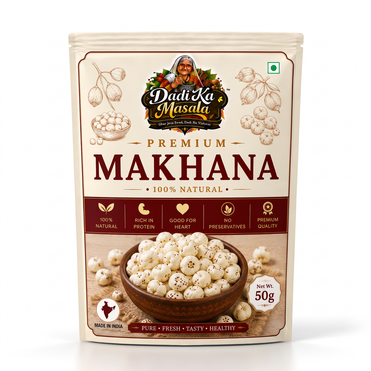 Roasted Makhana (Fox Nuts) — Lightly Salted