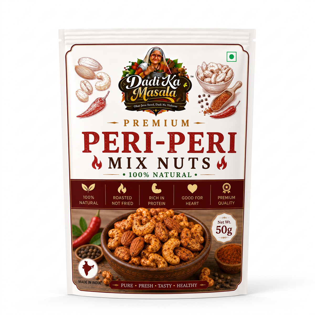 Peri Peri Mix Nuts — Fiery Party Snack