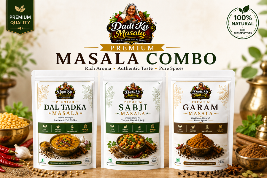 Dadi Ka Masala Premium Kitchen Essentials Combo | Dal Tadka, Sabji & Garam Masala (100g × 3)