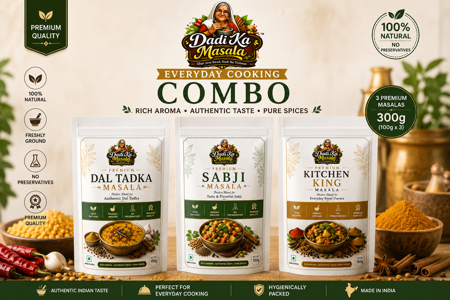 Dadi Ka Masala Daily Kitchen Essentials Combo | 3 Premium Masalas | 300g