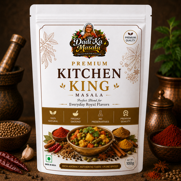 Dadi Ka Masala Premium Kitchen King Masala 100g | All-in- One Indian Curry Spice Mix | Freshly Ground | 100% Natural | No Preservatives