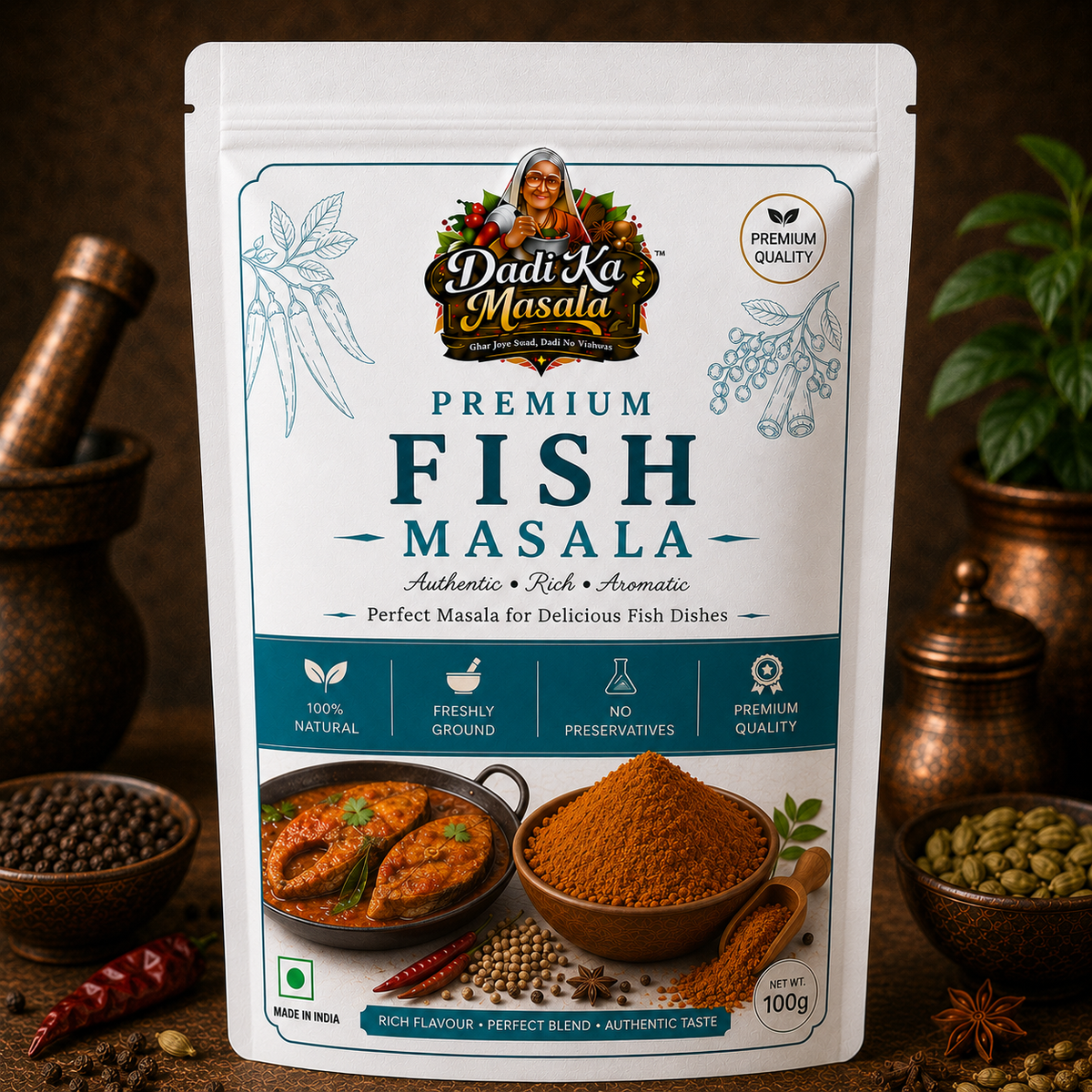 Dadi Ka Masala Fish Masala 100g | Rich & Aromatic Indian Seafood Spice Mix