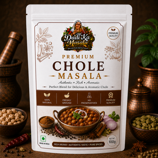 Dadi Ka Masala Premium Chole Masala 100g | Authentic Punjabi Chana Masala Powder | Freshly Ground | 100% Natural | No Preservatives