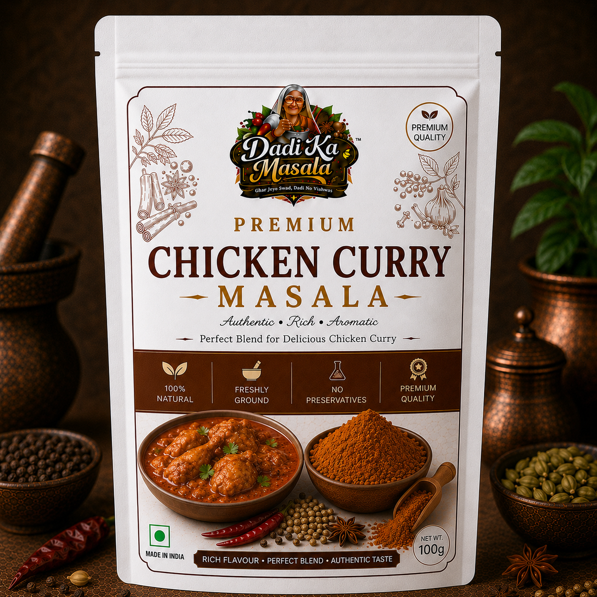 Dadi Ka Masala Chicken Curry Masala 100g | Rich & Aromatic Chicken Masala