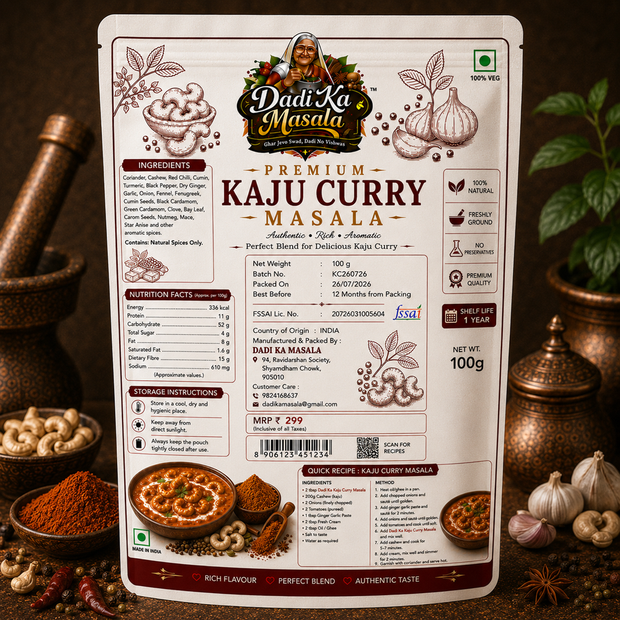 Dadi Ka Masala Kaju Curry Masala 100g | Restaurant Style Curry Masala