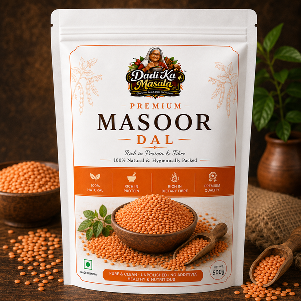 Dadi Ka Masala Premium Masoor Dal 500g | High Protein & Natural