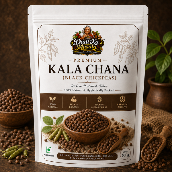 Dadi Ka Masala Premium Kala Chana (Black Chickpeas) 500g | High Protein & High Fibre