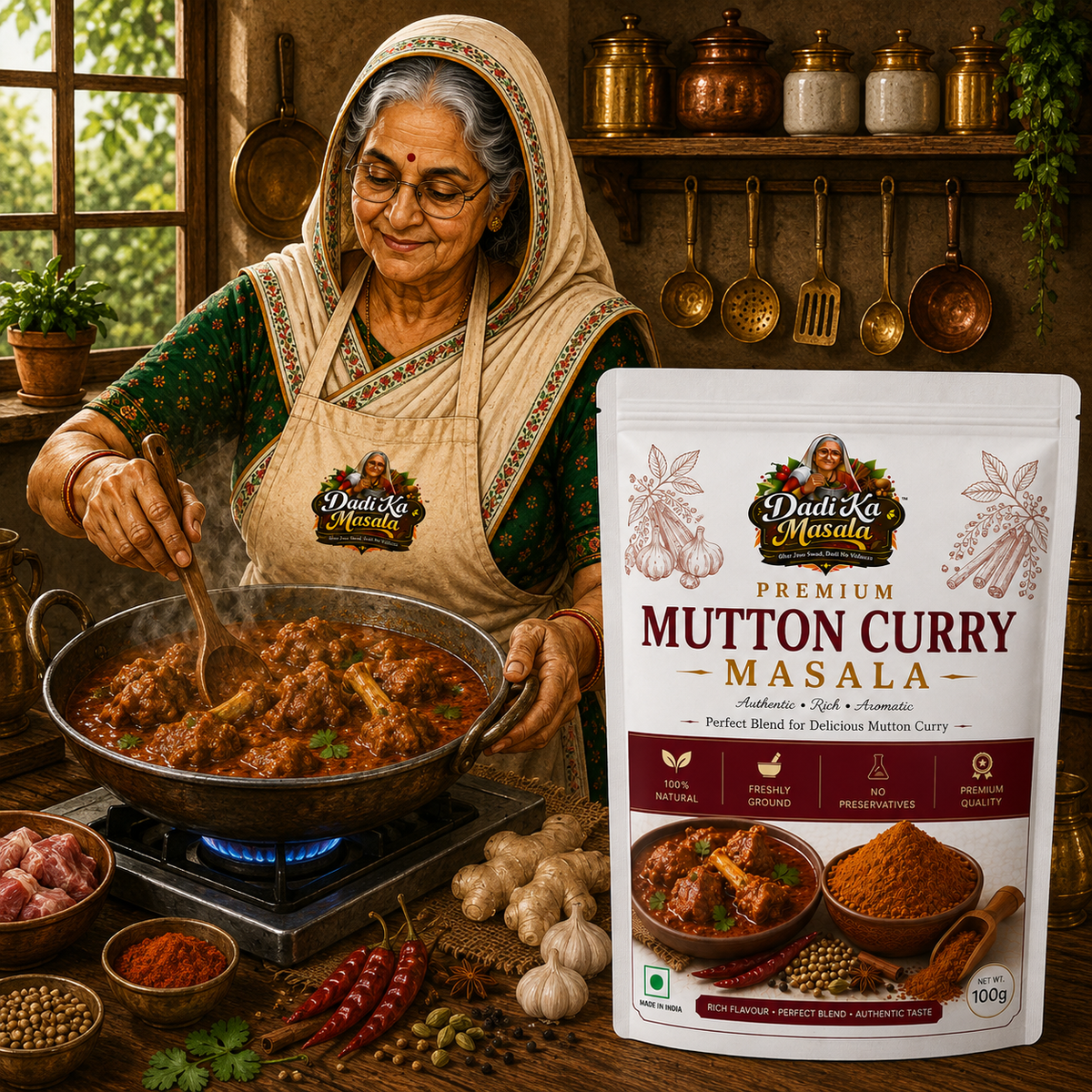 Dadi Ka Masala Mutton Curry Masala 100g | Rich & Aromatic Meat Masala