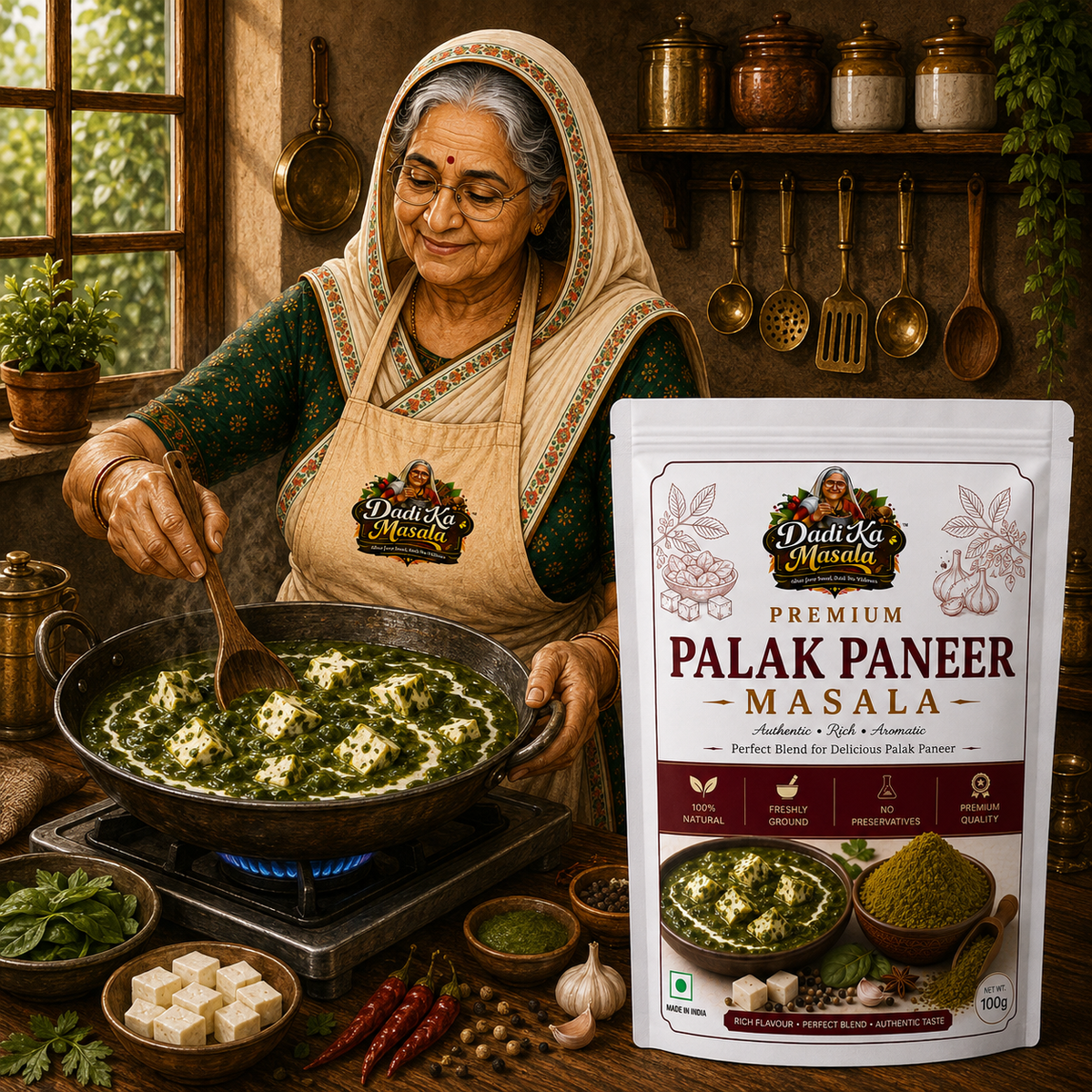 Dadi Ka Masala Palak Paneer Masala 100g | Rich & Aromatic Curry Masala