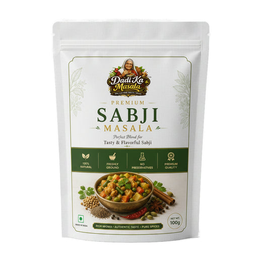 Dadi Ka Masala Premium Sabji Masala 100g | Authentic Indian Vegetable Curry Spice Mix | Freshly Ground | 100% Natural